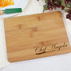 Engraved Chef Bamboo Cheese Board L616329